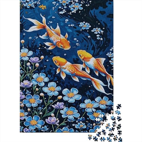 Puzzle 1000 Teile Goldfish Swim in The Pond, Für Kinder - Holzpuzzle-Herausforderung Geschenkset 1000pcs (75x50cm) von EMYXPAQM