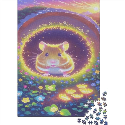 Puzzle 1000 Teile Hamster im Loch, Für Kinder - Holzpuzzle-Herausforderung Geschenkset 1000pcs (75x50cm) von EMYXPAQM