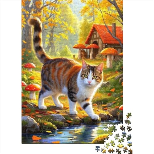 Puzzle 1000 Teile Herbstwald Europäisch Kurzhaar, Für Kinder Classic Erziehung Von Kindern Holzspielzeug Als Geschenk 1000pcs (75x50cm) von EMYXPAQM