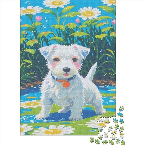 Puzzle 1000 Teile Jack Russell Terrier is on The Grass, Für Kinder - Holzpuzzle Lernspiel Für Kinder 1000pcs (75x50cm) von EMYXPAQM