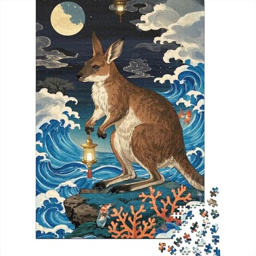 Puzzle 1000 Teile Känguru-Laterne, Für Kinder Classic Herausforderndes Puzzle Holzspielzeug Unique Gift 1000pcs (75x50cm) von EMYXPAQM