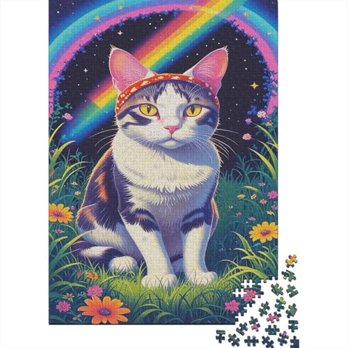 Puzzle 1000 Teile Maine Coon Wearing A Headband, Für Kinder - Holzspielzeug Als Herausforderungsgeschenk 1000pcs (75x50cm) von EMYXPAQM