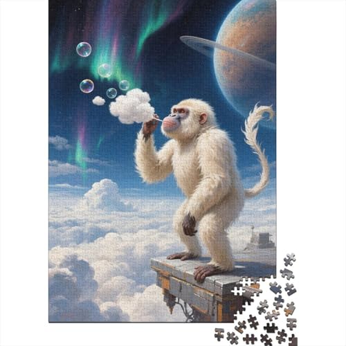 Puzzle 1000 Teile Orang-Utan Macht Blasen Holzspielzeug Für Erwachsene & Kinder, Klassische Puzzles, Lernspiel, Wohnkultur, Einzigartiges Geschenk 1000pcs (75x50cm) von EMYXPAQM