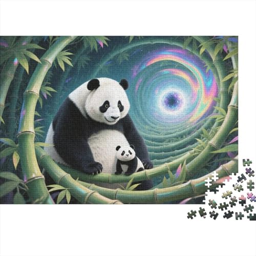 Puzzle 1000 Teile Pandamutter und Junges im Bambuswirbel Holzspielzeug, Erwachsene & Kinder, Klassische Puzzles, Impossible Geschicklichkeitsspiel, Wohnkultur, Einzigartiges Geschenk 1000pcs (75x50cm) von EMYXPAQM
