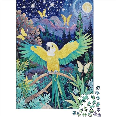 Puzzle 1000 Teile Papagei breitet Seine Flügel aus, Für Kinder Klassische Holzspielzeug Herausforderndes Puzzle Unique Gift 1000pcs (75x50cm) von EMYXPAQM