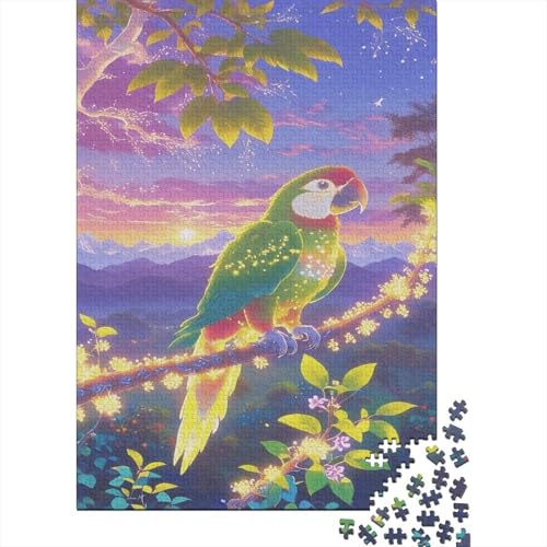 Puzzle 1000 Teile Papageiengipfel Holzspielzeug Für Erwachsene & Kinder, Klassische Puzzles, Lernspiel, Wohnkultur, Geschenkideen 1000pcs (75x50cm) von EMYXPAQM
