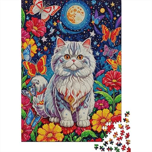 Puzzle 1000 Teile Perserkatzenblumen Holzspielzeug Für Erwachsene & Kinder, Klassische Puzzles, Lernspiel, Home Dekoration, Geschenkideen 1000pcs (75x50cm) von EMYXPAQM