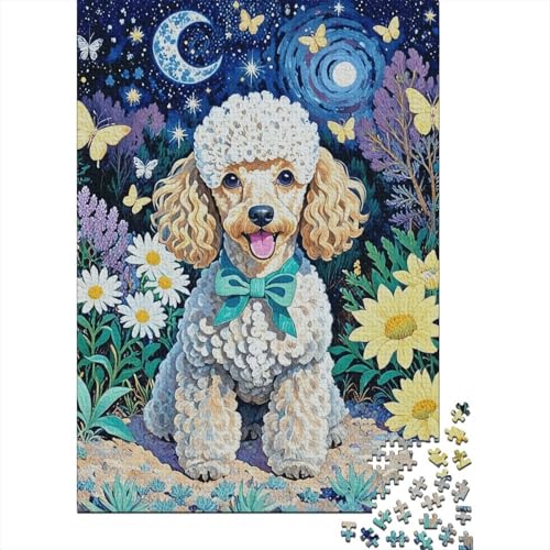 Puzzle 1000 Teile Pudel in der Gartenschneise Holzspielzeug Für Erwachsene & Kinder, Klassische Puzzles, Lernspiel, Wohnkultur, Einzigartiges Geschenk 1000pcs (75x50cm) von EMYXPAQM