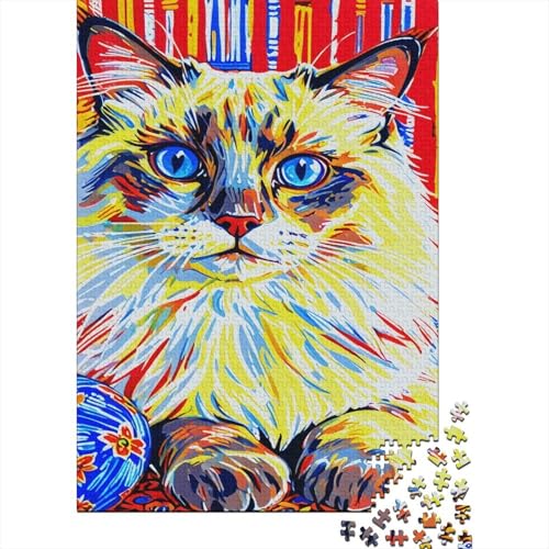 Puzzle 1000 Teile Ragdoll Lying on The Ground, Für Kinder - Lernspiel Aus Holz & Kreativgeschenk 1000pcs (75x50cm) von EMYXPAQM