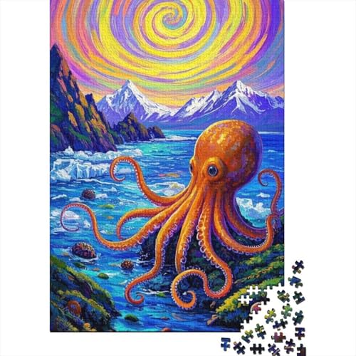 Puzzle 1000 Teile Riesenkrake, Für Kinder Classic Herausforderndes Puzzle Holzspielzeug Unique Gift 1000pcs (75x50cm) von EMYXPAQM