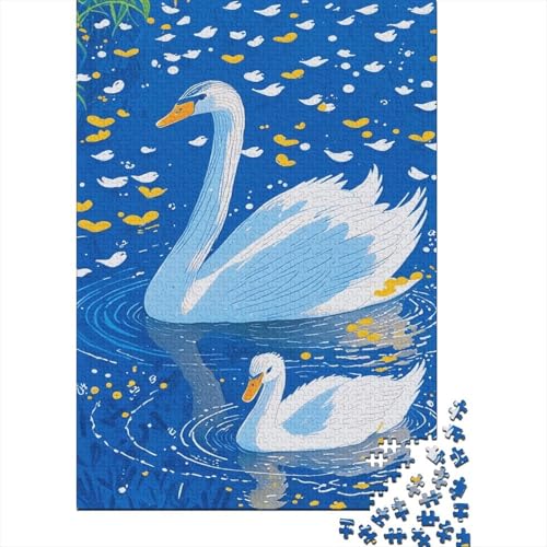 Puzzle 1000 Teile Schwäne Schwimmen im Wasser Holzspielzeug Für Erwachsene & Kinder, Klassische Puzzles, Lernspiel, Wohnkultur, Einzigartiges Geschenk 1000pcs (75x50cm) von EMYXPAQM