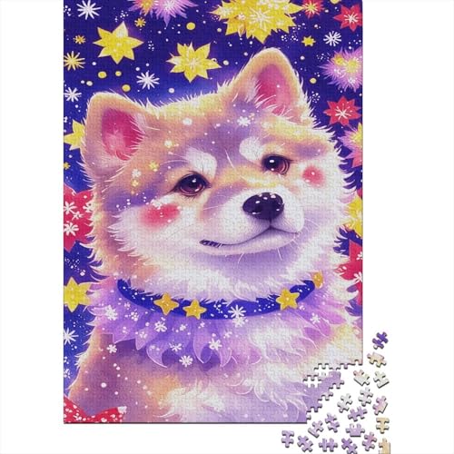 Puzzle 1000 Teile Shiba Inu Wears A Blue Collar, Für Kinder - Holzspielzeug Als Herausforderungsgeschenk 1000pcs (75x50cm) von EMYXPAQM