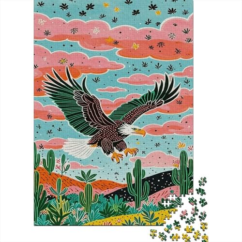 Puzzle 1000 Teile The Eagle is Flying Above The Hill, Für Kinder - Premium-Holzpuzzle & Denksportgeschenk 1000pcs (75x50cm) von EMYXPAQM
