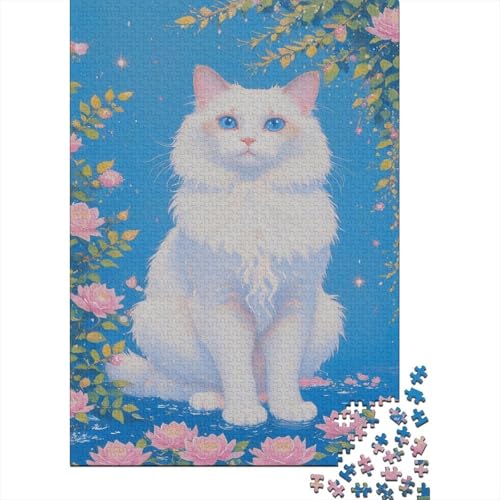 Puzzle 1000 Teile The Noble Ragdoll Crouched Down, Für Kinder - Herausforderndes Strategiespiel Aus Holz 1000pcs (75x50cm) von EMYXPAQM