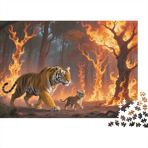 Puzzle 1000 Teile Tigermutter und Junges im Flammenwald Holzspielzeug, Erwachsene & Kinder, Klassische Puzzles, Impossible Geschicklichkeitsspiel, Dekoration, Einzigartiges Geschenk 1000pcs (75x50cm) Puzzle 1000 Teile Tigermutter und Junges im Flammenwald Holzspielzeug, Erwachsene & Kinder, Klassische Puzzles, Impossible Geschicklichkeitsspiel, Dekoration, Einzigartiges Geschenk 1000pcs (75x50cm) von EMYXPAQM