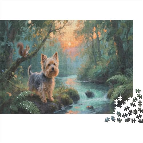 Puzzle 1000 Teile Yorkshire Terrier befindet Sich in einem dichten Dschungel, Für Kinder - Lernspiel Als Familien-Geschenk 1000pcs (75x50cm) von EMYXPAQM