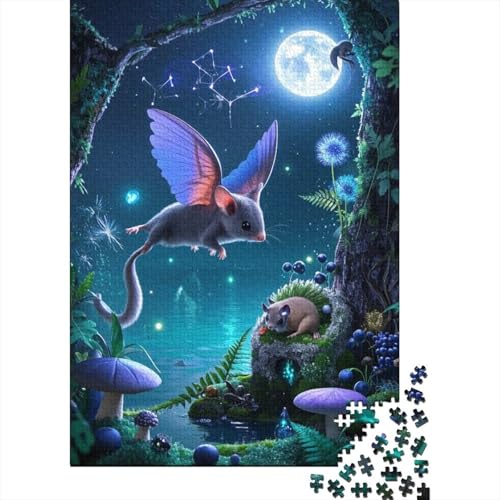 Puzzle 1000 Teile Zuckergleiter im Mondlicht, Für Kinder Classic Erziehung Von Kindern Holzspielzeug Als Geschenk 1000pcs (75x50cm) von EMYXPAQM