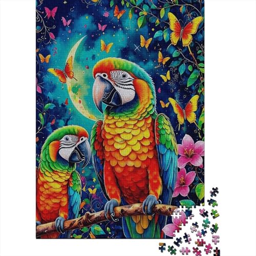 Puzzle 1000 Teile Zwei Bunte Papageien Holzspielzeug Für Erwachsene & Kinder, Klassische Puzzles, Lernspiel, Moderne Wohnkultur, Geschenk 1000pcs (75x50cm) von EMYXPAQM