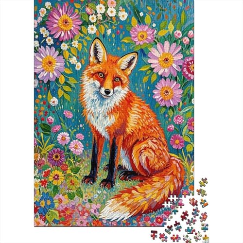 Rotfuchs Bunte Blüten Puzzle 1000 Teile Holzspielzeug, Erwachsene & Kinder Ab 14 Jahren, Klassische Puzzles, Legespiel, Moderne Wohnkultur, Geschenk 1000pcs (75x50cm) von EMYXPAQM