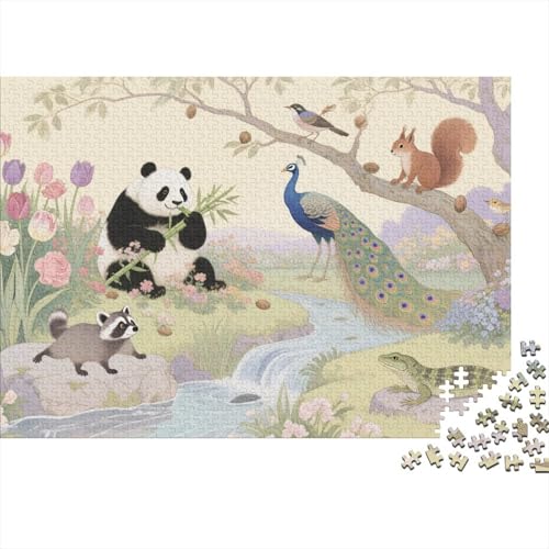 Tiere Puzzle 1000 Teile Tiere im Wald, Für Kinder Classic Pädagogisches Spiel Holzspielzeug Als Geschenk 1000pcs (75x50cm) von EMYXPAQM