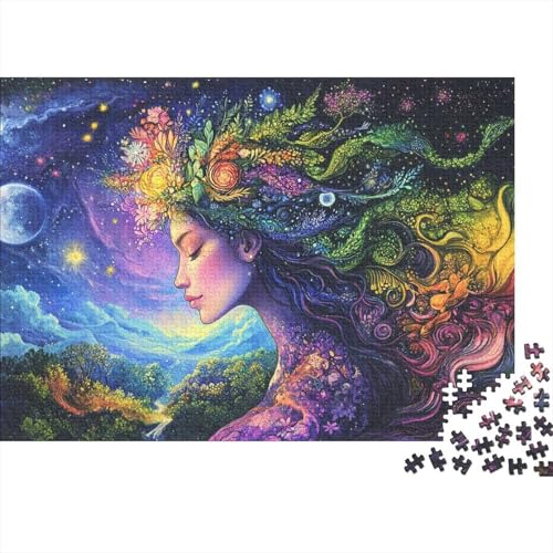 Wald-Frauen-Typ Puzzle 1000 Teile Dschungelfrau, Für Kinder Classic Pädagogisches Spiel Holzspielzeug Als Geschenk 1000pcs (75x50cm) von EMYXPAQM