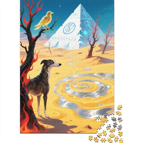 Whippet Puzzle 1000 Teile Whippet Pyramide, Für Kinder Klassische Holzpuzzles Lernspiel Als Geschenk 1000pcs (75x50cm) von EMYXPAQM