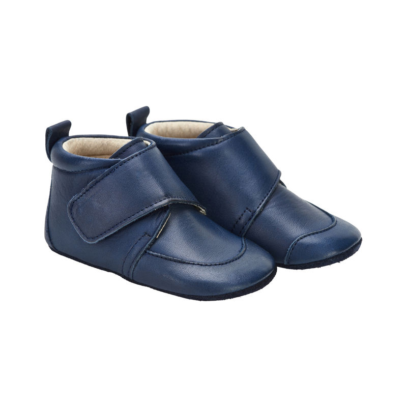 Leder-Krabbelschuhe EASY in blue night von EN FANT