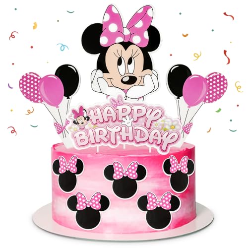 10 Stück Minie Mouse Tortendeko Mädchen, Mini Tortendeko, Happy Birthday Tortendeko, Mouse Cake Topper Geburtstag für Mädchen Junge Party Dekoration zum Torten Deko 10 Stück Minie Mouse Tortendeko Mädchen, Mini Tortendeko, Happy Birthday Tortendeko, Mouse Cake Topper Geburtstag für Mädchen Junge Party Dekoration zum Torten Deko von ENAIAH