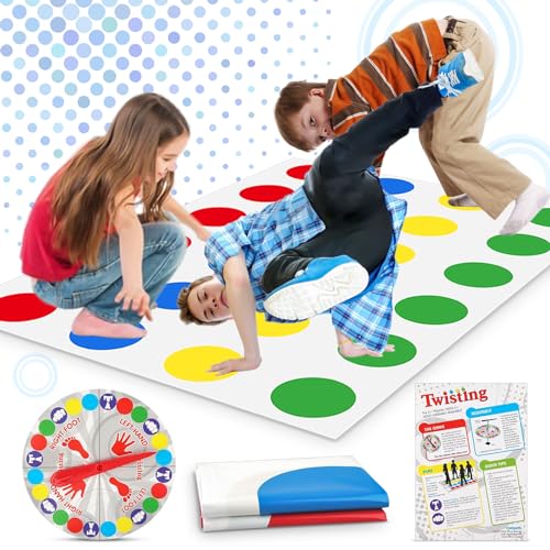 ENAIAH Twister Spiel für Kinder & Erwachsen, Twisting Spielmatte Twister Junior Bewegungsspiele für Kinder Balance Floor Spiel Pad Bodenspiel Ab 6,Gartenspiele für Drinnen und Draußen ENAIAH Twister Spiel für Kinder & Erwachsen, Twisting Spielmatte Twister Junior Bewegungsspiele für Kinder Balance Floor Spiel Pad Bodenspiel Ab 6,Gartenspiele für Drinnen und Draußen von ENAIAH