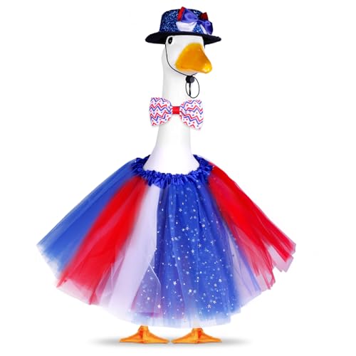 ENBOFID 4. Juli Bikini Veranda Gans Outfit, 58,4 cm Rasengans Statue Patriotisches Bikini-Kostüm, Unabhängigkeitstag, Garten, Gänse, Kleidung für Outdoor, Terrasse, Hof, Dekoration ENBOFID 4. Juli Bikini Veranda Gans Outfit, 58,4 cm Rasengans Statue Patriotisches Bikini-Kostüm, Unabhängigkeitstag, Garten, Gänse, Kleidung für Outdoor, Terrasse, Hof, Dekoration von ENBOFID