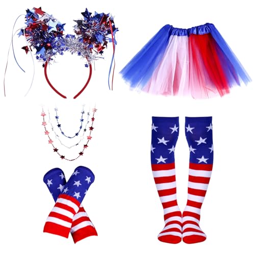 ENBOFID Tutu-Set für den 4. Juli, rot, weiß und blau, Sterne, Röcke, Unabhängigkeitstag, Kostüm, patriotischer Tutus, 7 Stück, Unabhängigkeitstag, 3-10 year ENBOFID Tutu-Set für den 4. Juli, rot, weiß und blau, Sterne, Röcke, Unabhängigkeitstag, Kostüm, patriotischer Tutus, 7 Stück, Unabhängigkeitstag, 3-10 year von ENBOFID