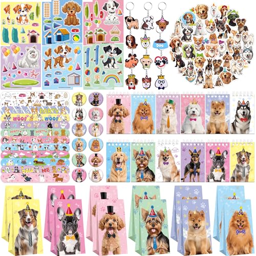 ENCETARDE 114-teiliges Hunde-Partyzubehör-Set, Welpen-Partyzubehör für Kinder, 42 Hundeaufkleber, 12 Leckerli-Taschen, 12 Knopf-Abzeichen, 12 Schlüsselanhänger, 12 Mini-Notizblöcke, 12 Slap-Armbänder ENCETARDE 114-teiliges Hunde-Partyzubehör-Set, Welpen-Partyzubehör für Kinder, 42 Hundeaufkleber, 12 Leckerli-Taschen, 12 Knopf-Abzeichen, 12 Schlüsselanhänger, 12 Mini-Notizblöcke, 12 Slap-Armbänder von ENCETARDE