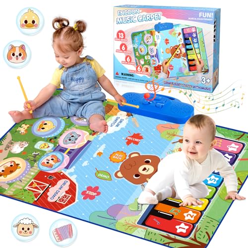 ENCOUN Spielzeug ab 1 2 3 Jahre Junge, 2 in 1 Musikmatte mit 2 Trommelstock, Piano Matte Trommel für Kleinkinder, Klaviermatte für Kinder Geschenk Jungen Mädchen 1 2 3 Jahre Weihnachts Geschenke ENCOUN Spielzeug ab 1 2 3 Jahre Junge, 2 in 1 Musikmatte mit 2 Trommelstock, Piano Matte Trommel für Kleinkinder, Klaviermatte für Kinder Geschenk Jungen Mädchen 1 2 3 Jahre Weihnachts Geschenke von ENCOUN