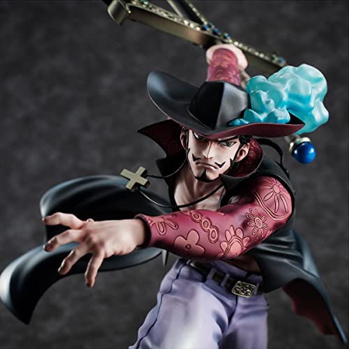 ENFILY Anime One Piece Mihawk Figur, 34 cm Hält EIN Schwert Mihawk PVC Action Figure Modell Puppe Anime Charakter Sammlergeschenk Spielzeug für One Piece Fans von ENFILY