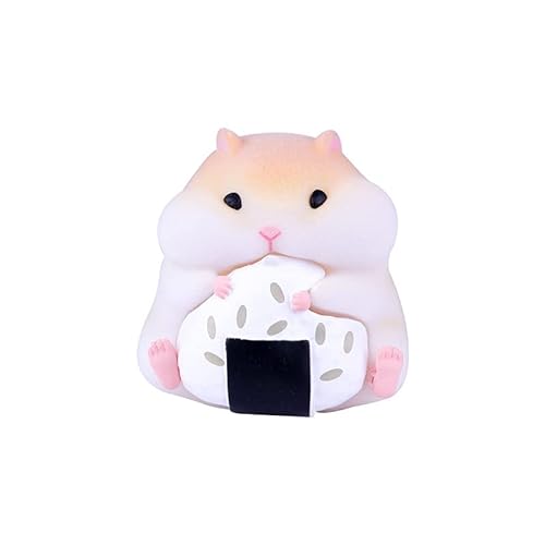 ENFILY Clark The Hamster Eater Series Blind Box Flocked Cute Girl Hand Figure Doll Anime Action Figure Character Collectible Model Statue Toys PVC Figures Desktop Ornaments (Onigiri-Hamster) von ENFILY