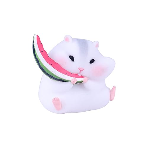 ENFILY Clark The Hamster Eater Series Blind Box Flocked Cute Girl Hand Figure Doll Anime Action Figure Character Collectible Model Statue Toys PVC Figures Desktop Ornaments (Wassermelonenhamster) von ENFILY