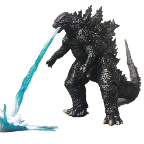 ENFILY Godzilla King of The Monsters Spielzeug, 18 cm Anime Action Kong Versus Godzilla Figuren Spielzeug 2021 mit Jet-Effekt für Kinder (Rot) (Schwarz) (Schwarz) von ENFILY