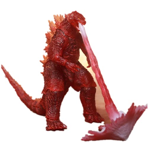 ENFILY Godzilla King of The Monsters Spielzeug, 18 cm Anime Action Kong gegen Godzilla Figuren Spielzeug 2021 mit Jet-Effekt für Kinder (Schwarz) (Schwarz) (Rot) von ENFILY