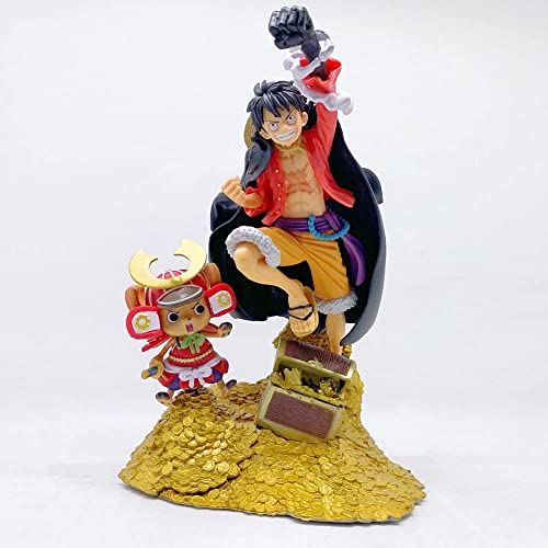 ENFILY One Piece Figuren, Chopper, Ruffy Figur Statue Cartoon Puppe Spielzeug PVC Actionfiguren Puppen Dekorationen Anime Sammlung Ornamente für Anime Fans (Kupfer 7cm) (Set B) (Satz B) von ENFILY