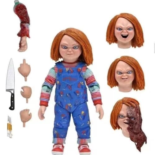 ENFILY for Ghost Puppe kehrt in die Seele zurück Chucky Kult Chucky Deluxe Version Horror Geisterpuppe Puppenhandmodell Handgefertigtes PVC Anime Manga Charakter Modell Statue Figur Sammlerstücke von ENFILY