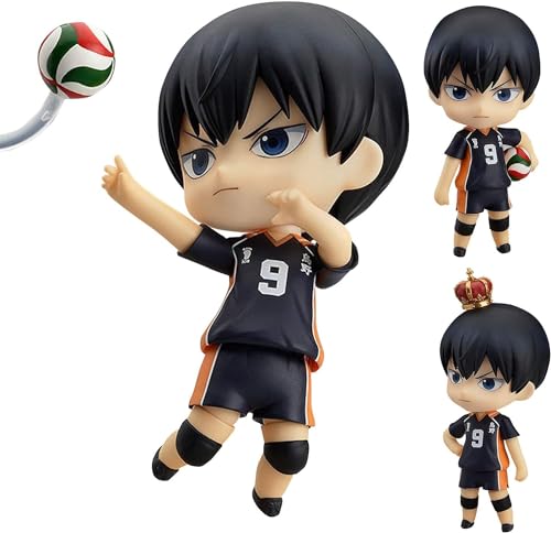ENFILY for Q Version Clay Man Changeable Face Movable Figure Shoyo Hinata/Oikawa Tooru/Tobio Kageyama/Kozume Kenma PVC Anime Character Model Statue Figure Collectibles Decorations (Tobio Kageyama) von ENFILY