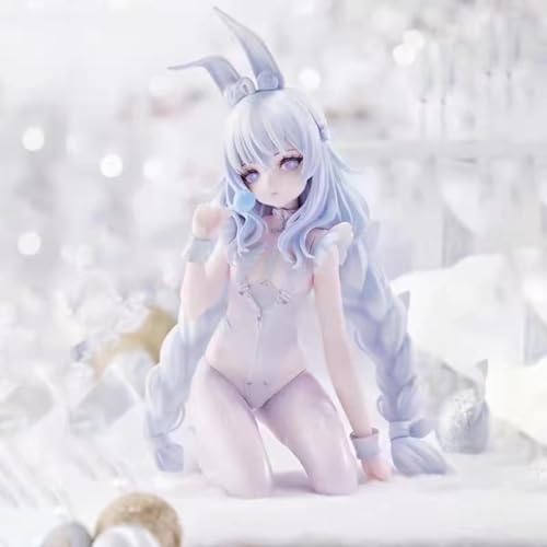ENFILY für Azur Lane Lazy White Rabbit Kniend Schönes Mädchen Figur Modell Case Ornament Handgefertigt PVC Anime Manga Charakter Modell Statue Figur Sammlerstücke Dekorationen Geschenke von ENFILY