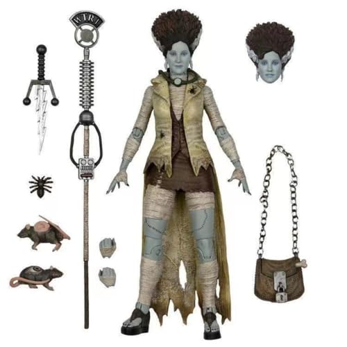 ENFILY für Universal Monster Ninja Turtles Bride of Frankenstein Female Reporter April 7 Zoll bewegliches Anime-Charaktermodell Statue Charakter Sammlerstücke Dekorationen Kunsthandwerk Geschenke von ENFILY