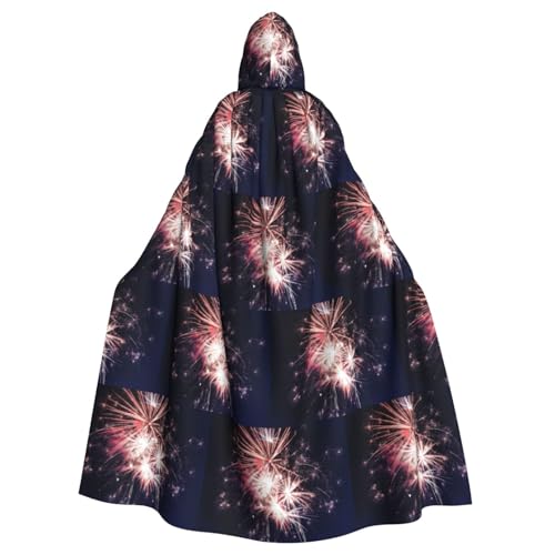 ENGhjes Explosion Feuerwerk 3D-Druck Cosplay Kapuzenumhang Erwachsene Halloween 140 cm lang Themenpartys von ENGhjes