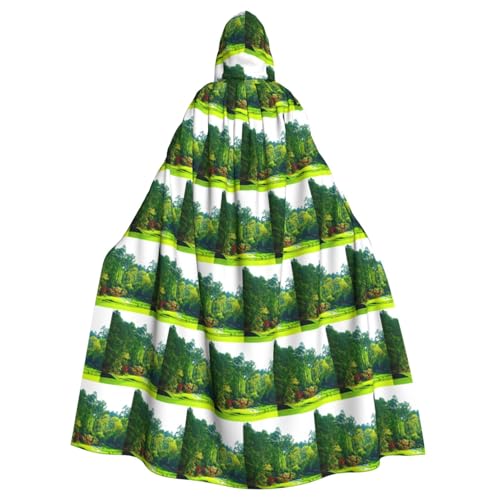 ENGhjes Golfplatz-Druck, Cosplay, Kapuzenumhang, Erwachsene, Halloween, 140 cm lang, Themenpartys von ENGhjes