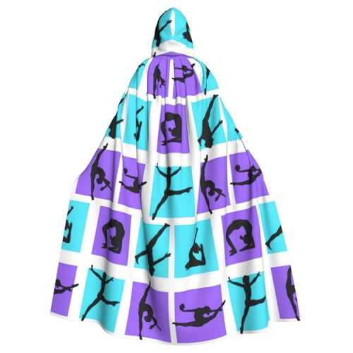 ENGhjes Gymnastik-Spiel-Druck, Cosplay, Kapuzenumhang, Erwachsene, Halloween, 140 cm lang, Themenpartys von ENGhjes