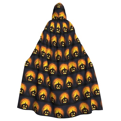 ENGhjes Halloween-Druck, Cosplay, Kapuzenumhang, Erwachsene, Halloween, 140 cm lang, Themenpartys von ENGhjes