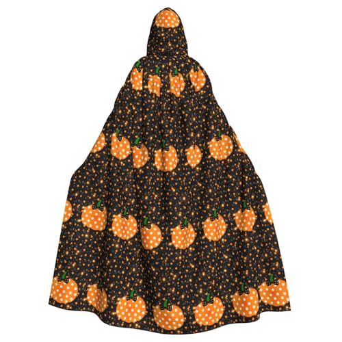 ENGhjes Halloween Kürbis 1 Druck Cosplay Kapuzenumhang Erwachsene Halloween 140 cm lang Themenpartys von ENGhjes