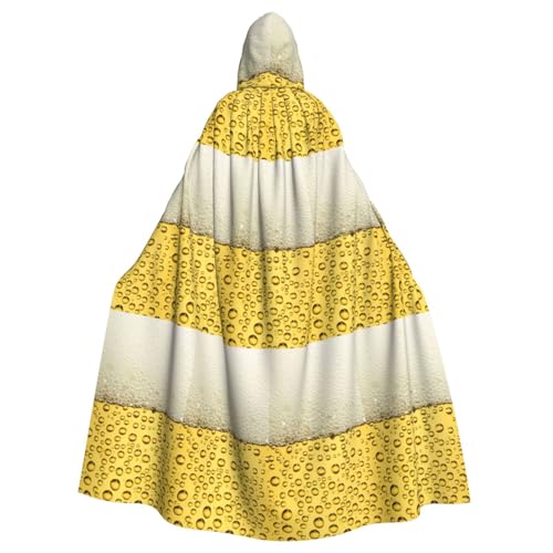 ENGhjes Kapuzenumhang mit Bierblasendruck, Cosplay, für Erwachsene, Halloween, 140 cm lang, Themenpartys von ENGhjes