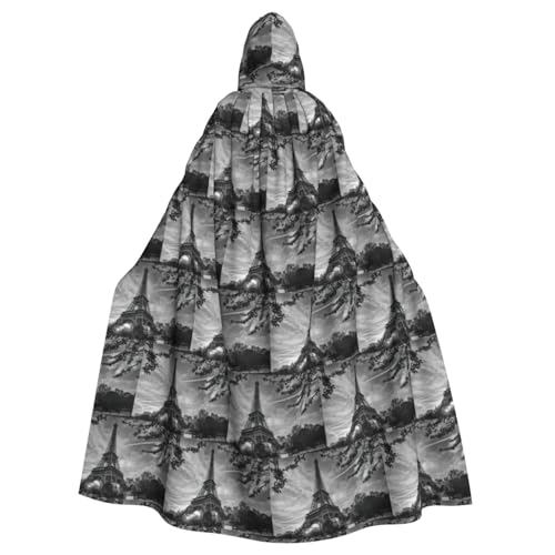 ENGhjes Kapuzenumhang mit Eiffelturm-Muster, Cosplay, für Erwachsene, Halloween, 140 cm lang, Themenpartys ENGhjes Kapuzenumhang mit Eiffelturm-Muster, Cosplay, für Erwachsene, Halloween, 140 cm lang, Themenpartys von ENGhjes